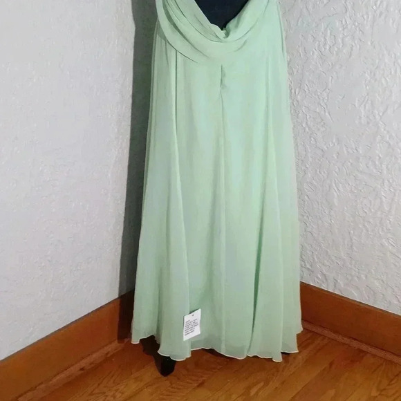 ASOS DESIGN corset midi dress with soft cowl front in green - Picture 10 of 10